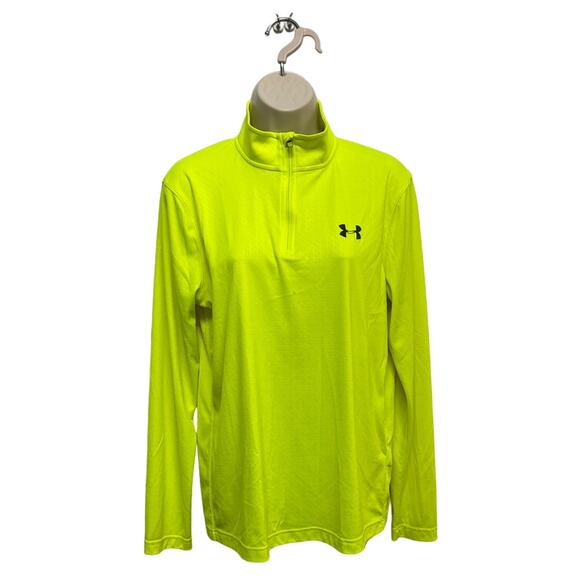 Under Armour‎ Heat Gear Neon Yellow Womens Quarter Zip Loose Small Pre-owned - Picture 1 of 8